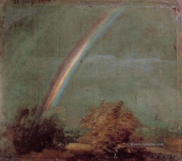  Constable Malerei - Landschaft mit einem Double Rainbow romantischen John Constable
